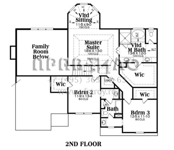 Проект двухэтажного дома с гаражом на две машины в американском стиле S5-257 (009-00049)