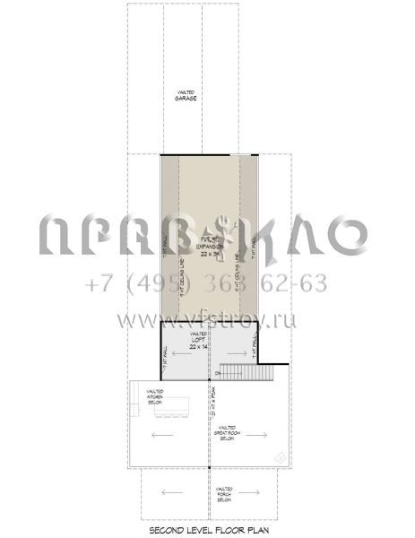 Проект двухэтажного дома с гаражом на три и более машин в стиле БарнХаус S5-296 (940-00556)
