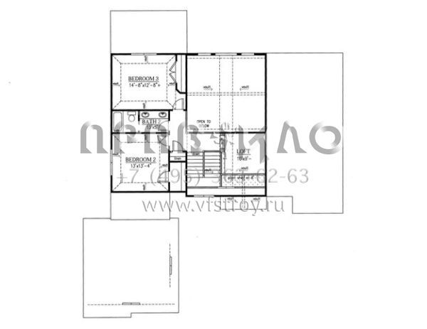 Проект двухэтажного дома с гаражом на две машины в американском стиле S5-239 (286-00054)