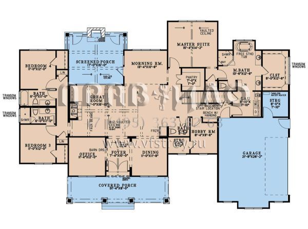 Проект дома с гаражом на две машины в стиле БарнХаус S5-249 (8318-00355)