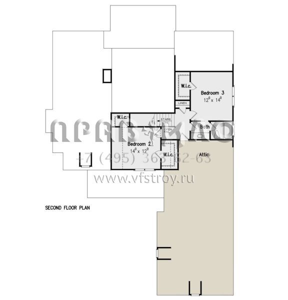 Проект двухэтажного дома с гаражом на две машины в стиле Ранчо S5-250 (8594-00149)