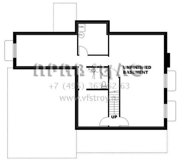Проект двухэтажного дома с гаражом на три и более машин в стиле Ранчо S5-432 (039-00688)