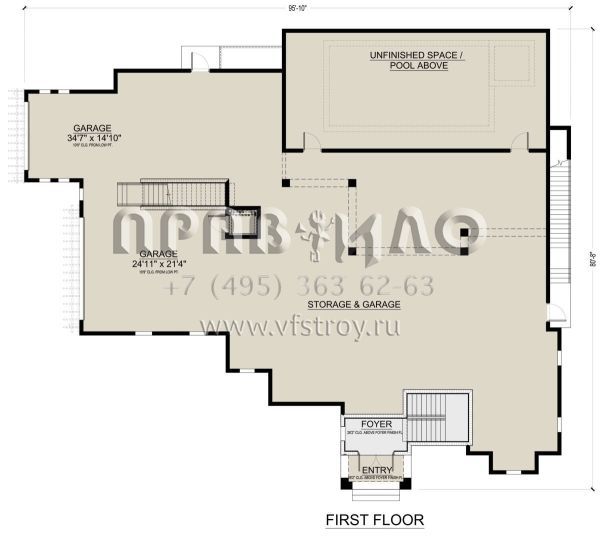 Проект виллы с гаражом  S5-316 (5565-00097)