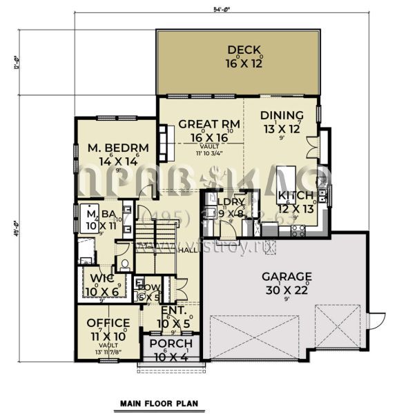 Проект двухэтажного дома с гаражом на три и более машин в современном стиле S5-198 (2464-00016)