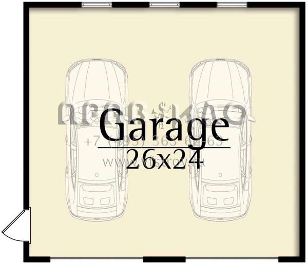 Проект двухэтажного дома с гаражом на две машины в современном стиле S5-249 (8504-00125)