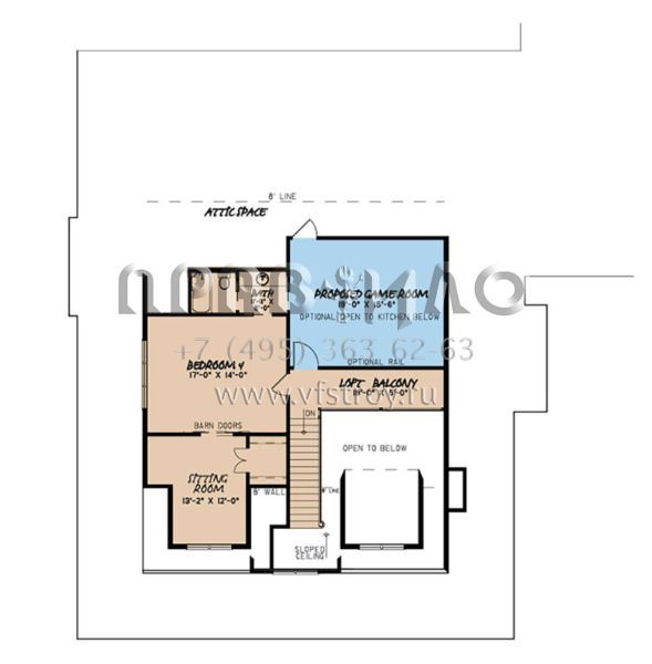 Проект двухэтажного дома с гаражом на три и более машин в современном стиле S5-323 (8318-00109)
