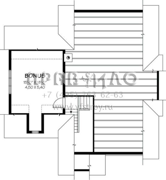 Проект одноэтажного дома с гаражом на одну машину в стиле Ранчо S5-105 (034-00219)