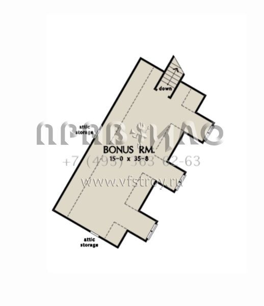 Проект одноэтажного дома с гаражом на три и более машин в американском стиле S5-296 (2865-00203)