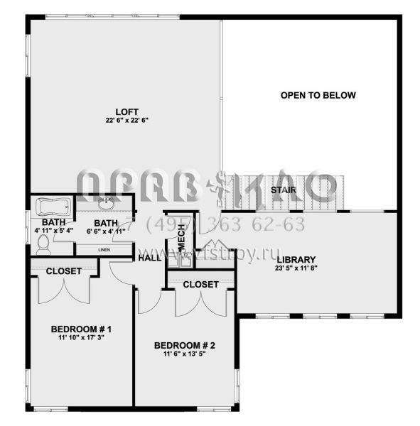 Проект двухэтажного дома с гаражом на три и более машин в американском стиле S5-369 (2802-00080)