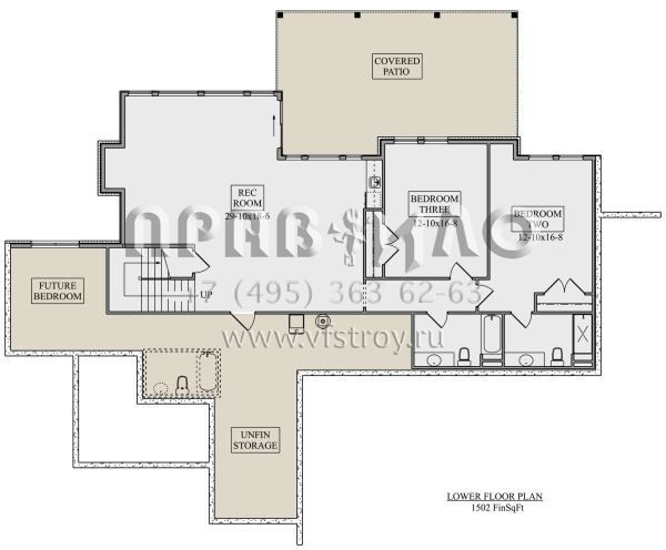 Проект одноэтажного дома с гаражом на три и более машин в американском стиле S5-353 (5631-00207)