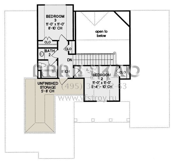 Проект двухэтажного дома с гаражом на две машины в стиле Ранчо S5-169 (402-01036)