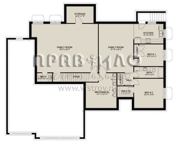 Проект двухэтажного дома с гаражом на две машины в американском стиле S5-289 (2802-00138)
