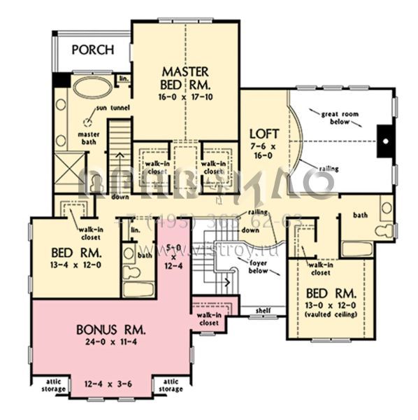 Проект двухэтажного дома с гаражом на две машины в американском стиле S5-299 (2865-00342)