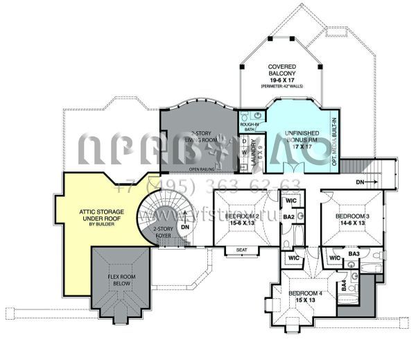Проект двухэтажного дома с гаражом на три и более машин в английском стиле S5-391 (4195-00057)