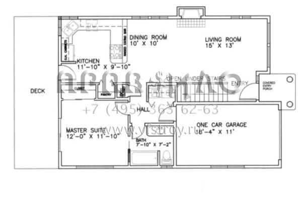 Проект двухэтажного дома с гаражом на одну машину в американском стиле S5-117 (039-00226)