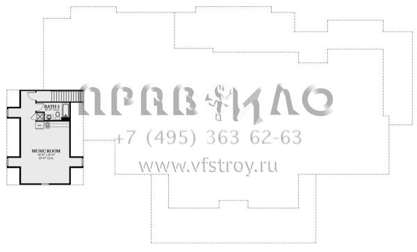 Проект двухэтажного дома с гаражом на две машины в стиле Ранчо S5-575 (3978-00260)