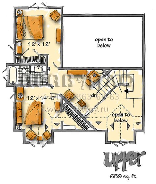 Проект двухэтажного дома с гаражом на две машины в стиле Шале S5-284 (1907-00029)
