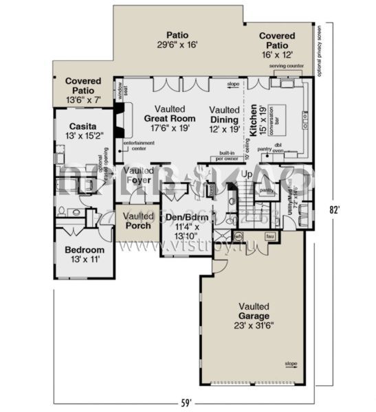 Проект двухэтажного дома с гаражом на две машины в современном стиле S5-282 (035-01046)