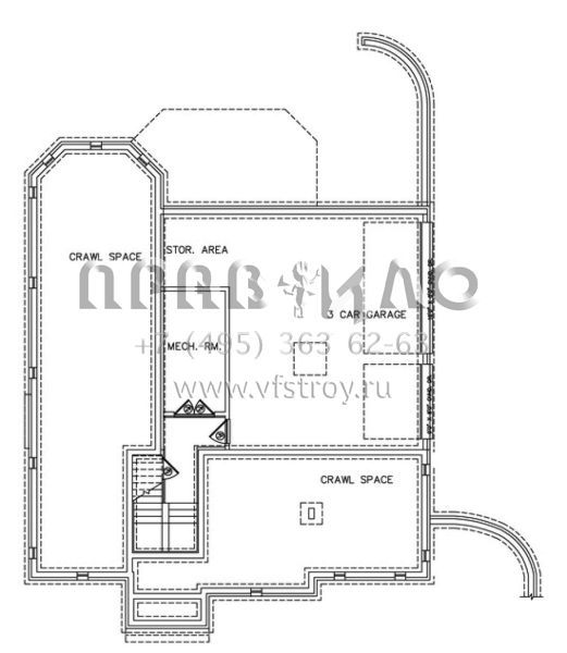 Проект двухэтажного дома с гаражом на три и более машин в современном стиле S5-378 (6819-00011)