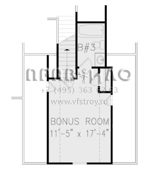 Проект двухэтажного дома с гаражом на две машины в стиле Ранчо S5-208 (699-00092)