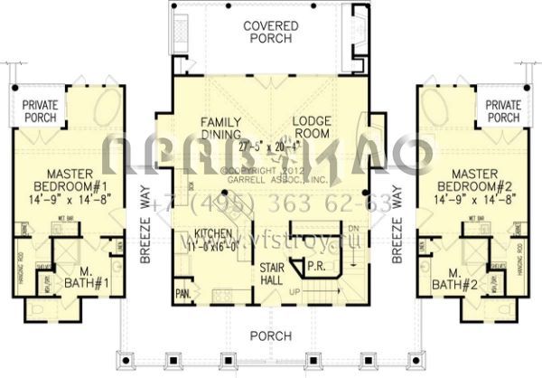 Проект одноэтажного дома без гаража в стиле Шале S5-174 (699-00042)