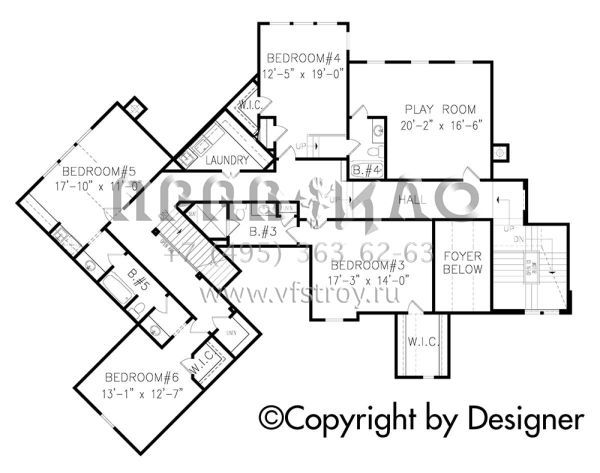 Проект двухэтажного дома с гаражом на три и более машин в стиле Шале S5-487 (699-00075)