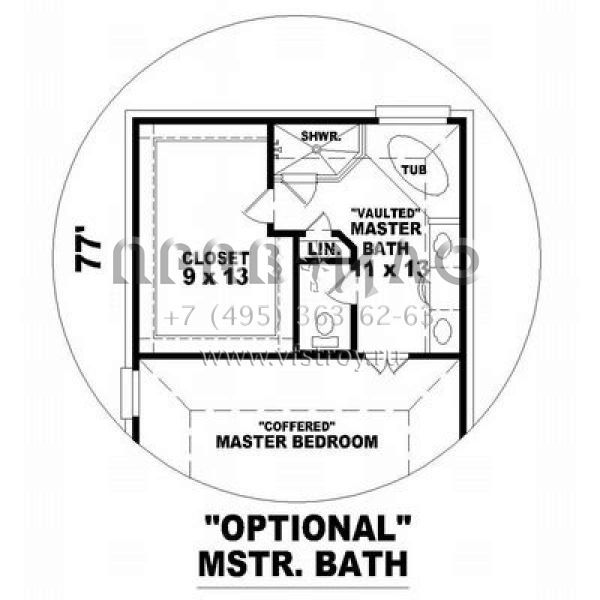 Проект двухэтажного дома с гаражом на три и более машин в стиле Ранчо S5-245 (053-01905)
