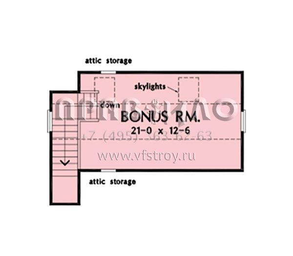 Проект одноэтажного дома с гаражом на две машины в стиле Ранчо S5-211 (2865-00282)
