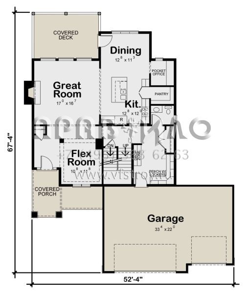 Проект двухэтажного дома с гаражом на три и более машин в американском стиле S5-233 (402-01606)