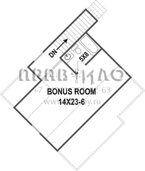 Проект одноэтажного дома с гаражом на две машины в американском стиле S5-257 (4195-00003)