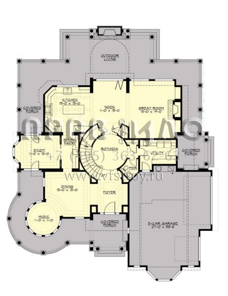 Проект двухэтажного дома с гаражом на три и более машин в скандинавском стиле S5-404 (341-00301)