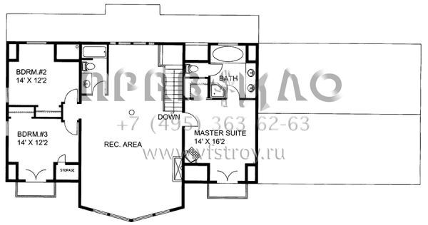 Проект двухэтажного дома с гаражом на две машины в скандинавском стиле S5-277 (039-00674)