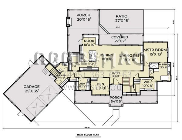 Проект двухэтажного дома с гаражом на две машины в современном стиле S5-347 (2464-00026)