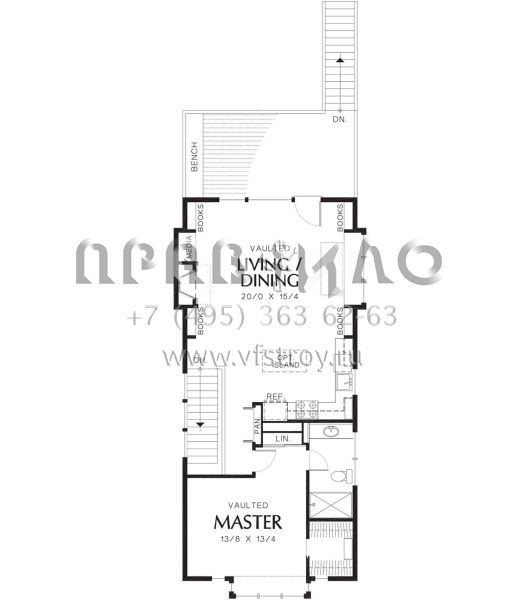 Проект двухэтажного дома с гаражом на одну машину в современном стиле S5-132 (2559-00263)