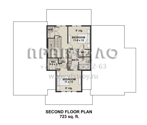 Проект двухэтажного дома с гаражом на две машины в современном стиле S5-229 (098-00319)