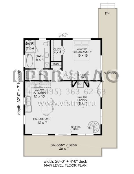 Проект двухэтажного дома без гаража в современном стиле S5-77 (940-00546)