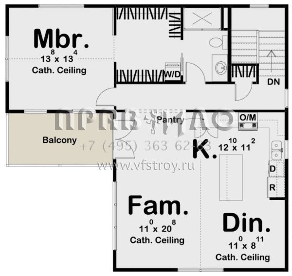 Проект двухэтажного дома с гаражом на две машины в американском стиле S5-100 (963-00350)