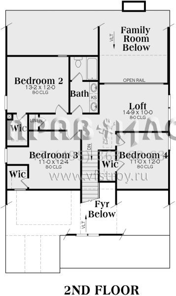 Проект двухэтажного дома с гаражом на две машины в стиле Ранчо S5-209 (009-00108)