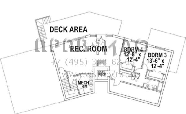 Проект одноэтажного дома с гаражом на две машины в стиле Ранчо S5-171 (039-00120)