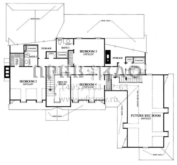 Проект двухэтажного дома с гаражом на две машины в стиле Ранчо S5-324 (7922-00197)