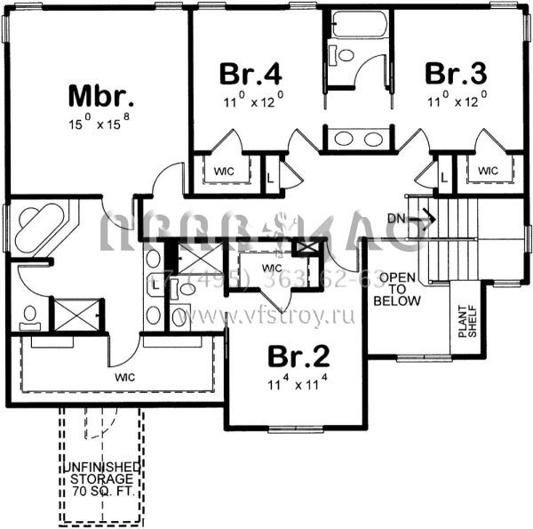 Проект двухэтажного дома с гаражом на три и более машин в американском стиле S5-228 (402-01534)