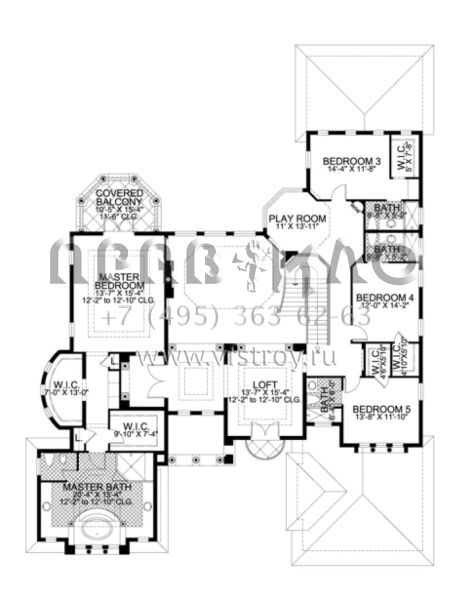 Проект двухэтажного дома с гаражом на три и более машин в современном стиле S5-515 (168-00070)
