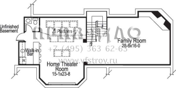 Проект одноэтажного дома с гаражом на две машины в стиле Ранчо S5-225 (5633-00158)