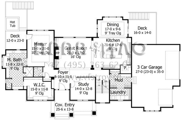 Проект двухэтажного дома с гаражом на три и более машин в скандинавском стиле S5-364 (098-00285)