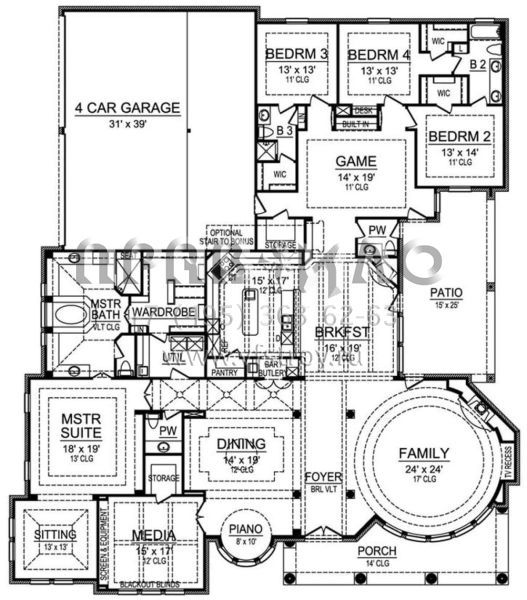 Проект одноэтажного дома с гаражом на три и более машин в современном стиле S5-462 (5445-00140)
