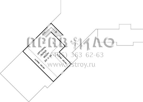 Проект двухэтажного дома с гаражом на три и более машин в американском стиле S5-298 (6082-00140)