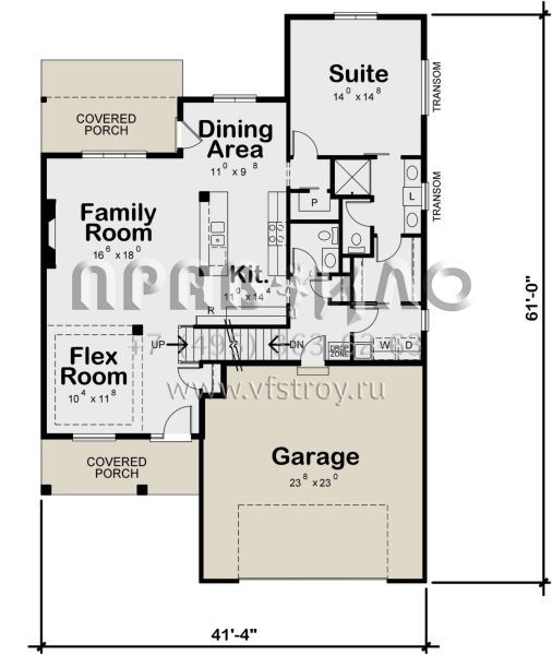 Проект двухэтажного дома с гаражом на две машины в современном стиле S5-168 (402-01728)