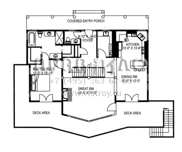 Проект двухэтажного дома с гаражом на две машины в скандинавском стиле S5-297 (039-00522)