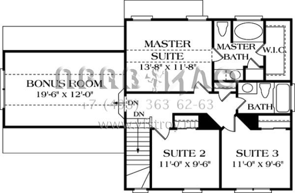 Проект двухэтажного дома с гаражом на две машины в стиле Особняк S5-144 (3323-00027)