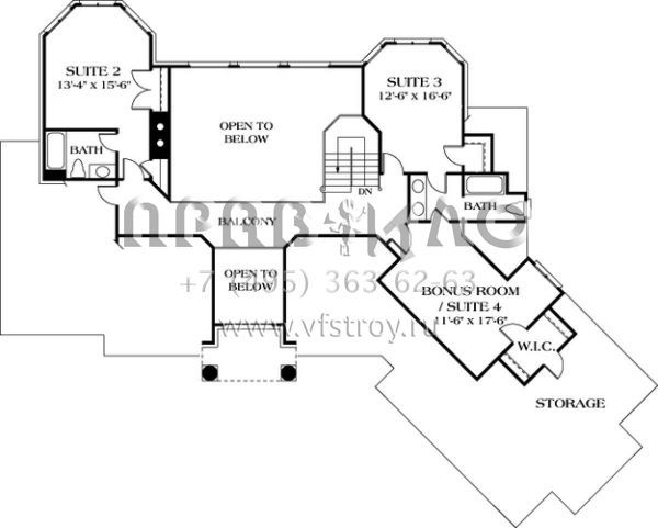 Проект двухэтажного дома с гаражом на две машины в стиле Ранчо S5-402 (3323-00280)